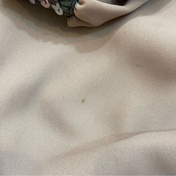 Rare Vintage Lucy Ann Beverly Hills Sequin Detail Long‎ Chiffon Gown Size Large - Picture 14 of 15